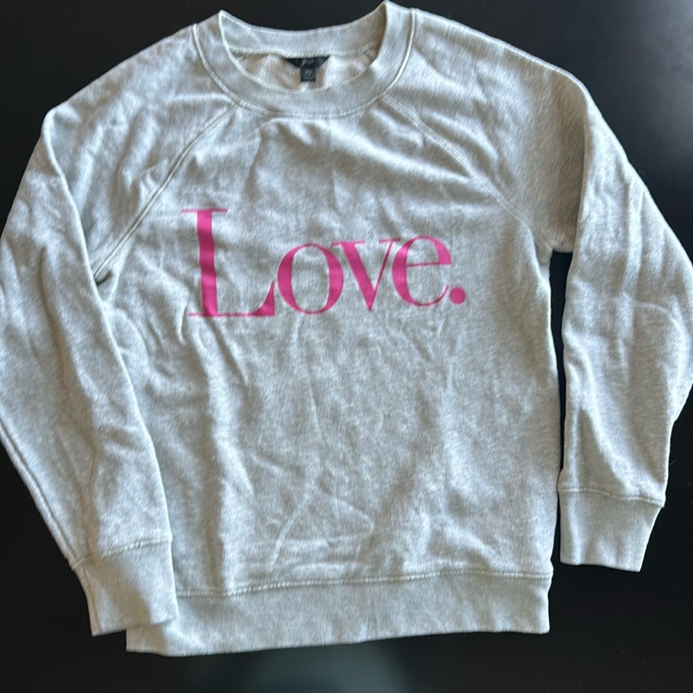 Gray j crew Love pullover size xs
